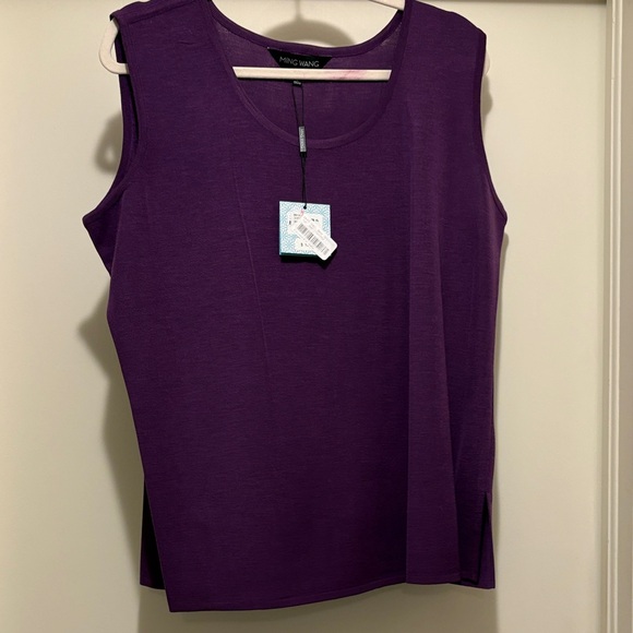 Purple and Pink Metallic Jacket with matching solid top - Picture 3 of 6